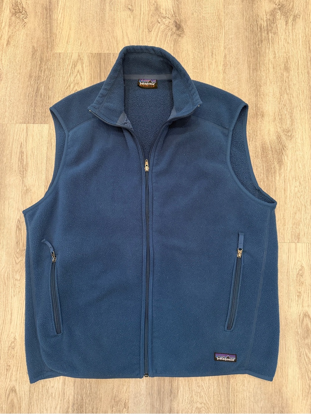 Patagonia Synchilla Fleece Vest Blue Full Zip Gorpcore Outdoor